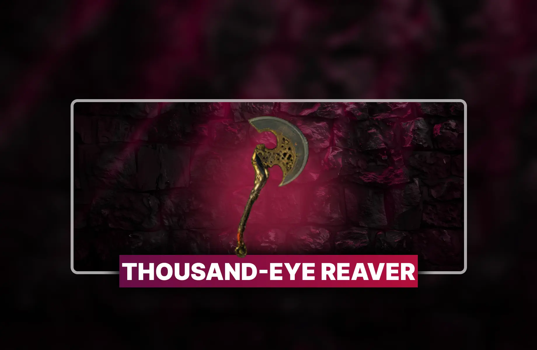 Diablo 4 Thousand-Eye Reaver For Sale
